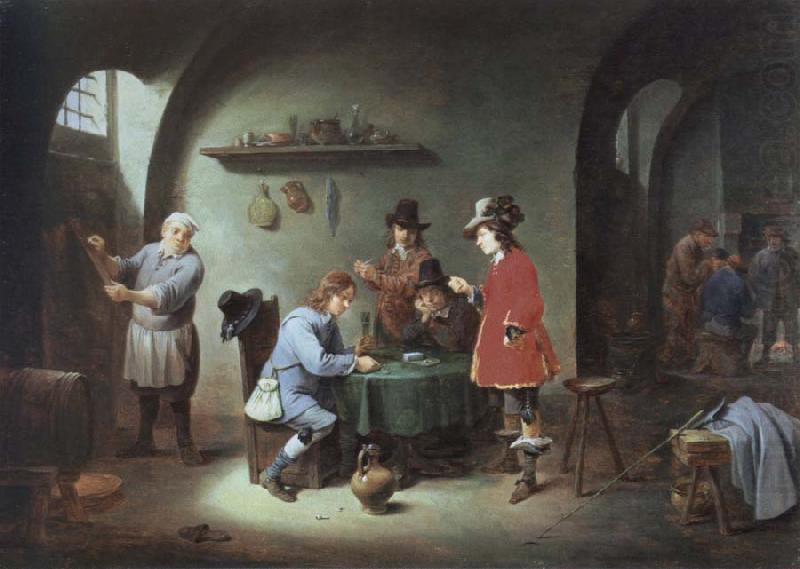 David Teniers gambling scene at an lnn china oil painting image